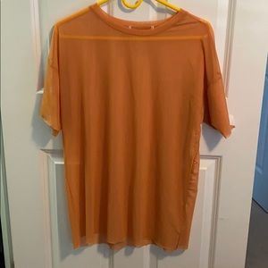 Forever 21 Orange See-Through Top